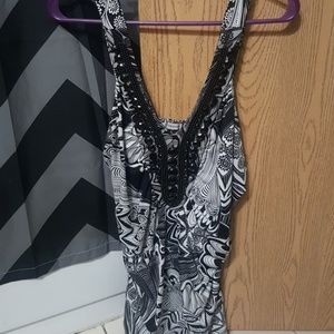 Dressy tank with beaded on front